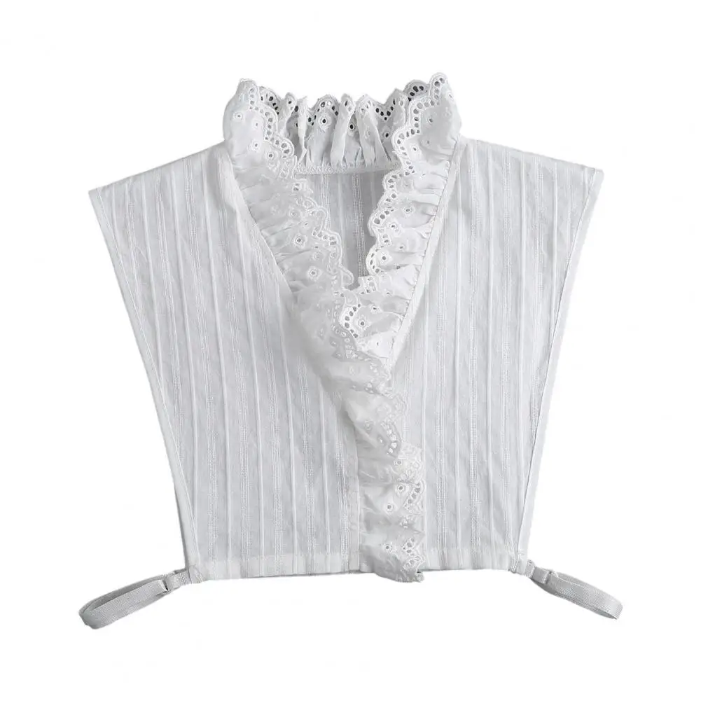 Decorative Neck Insert V-neck Fake Collar for Women Elegant Detachable Dickey Layer Adjustable Layering Accessory for Sweaters