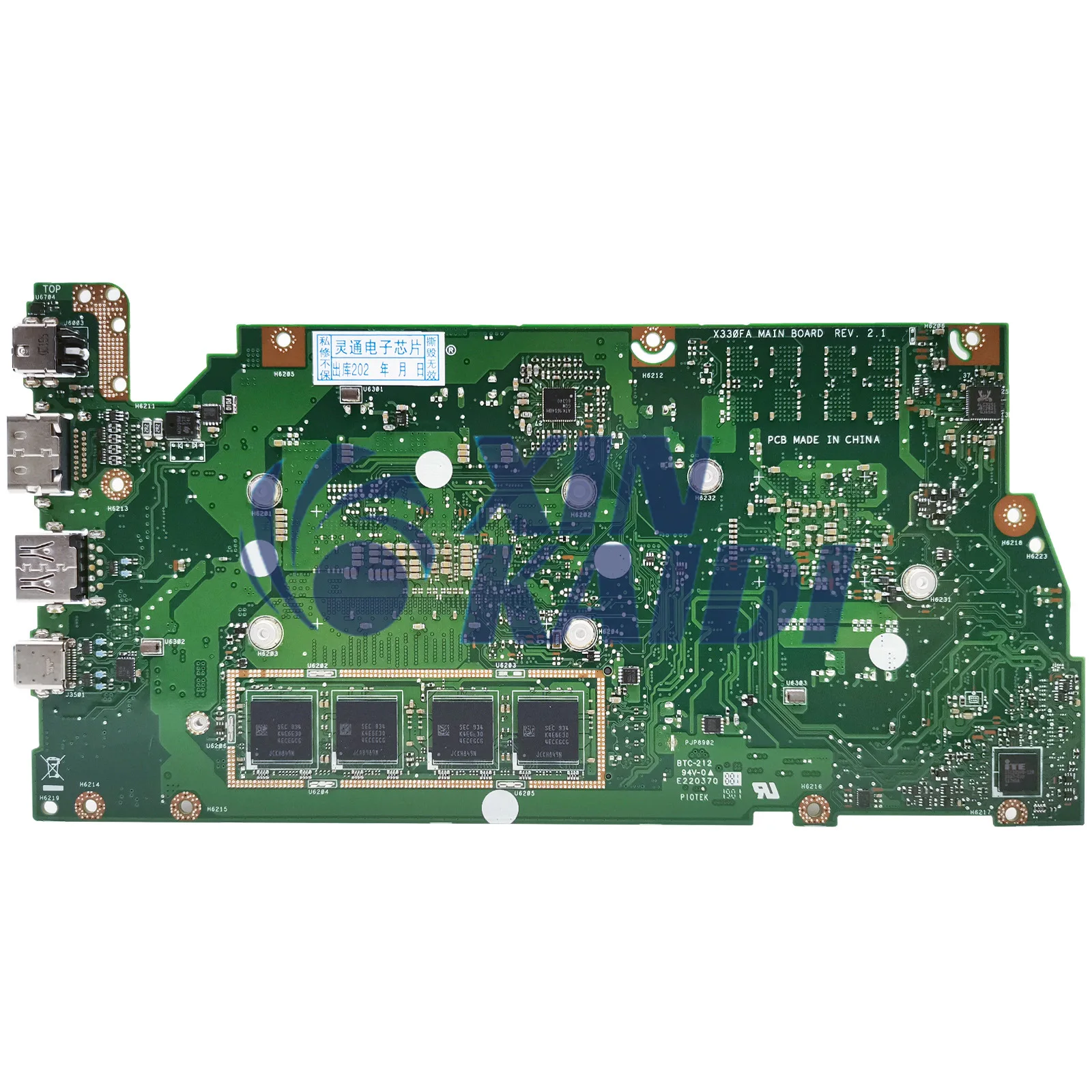 Материнская плата для ноутбука, модель X330F/X330FN/X330FA/X330FL/S330F/I330F/K330F, ЦП 8-го поколения, 4 Гб ОЗУ, системная плата