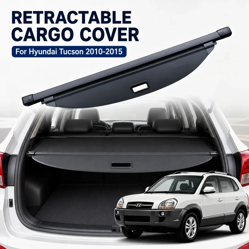 Retractable Cargo Cover Trunk Privacy Shade Rear Security Partition Anti-Theft Shield Organizer For Hyundai Tucson 2010-2015
