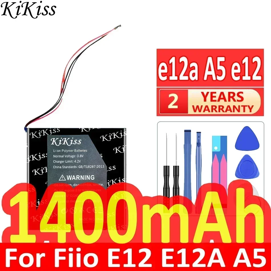 KiKiss Battery 1400mAh e12a A5 e12 For Fiio E12 E12A A5 Player