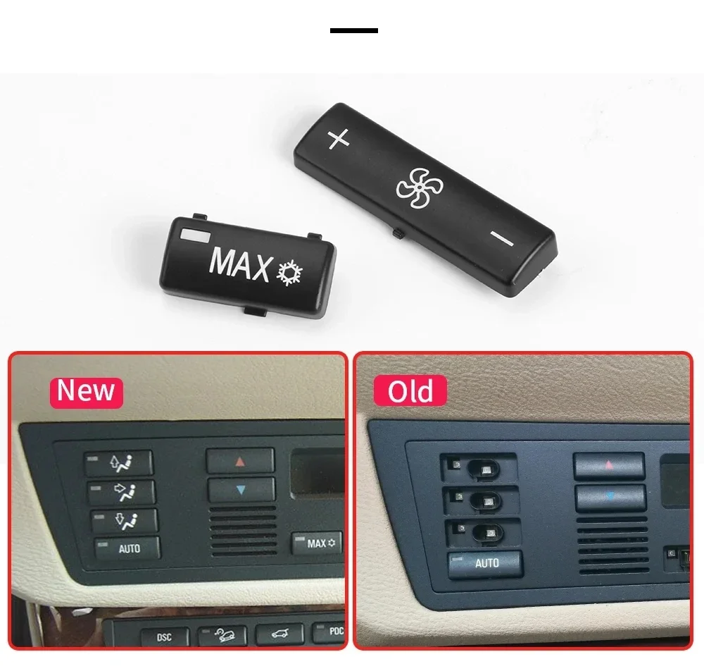 14 PCS Auto AC Heizung Klimasteuerung Klimaanlage Kappe Schalter Taste Abdeckungen Für BMW 5er E39 X5 E53 1996-2002 64116915812 – Detail 3