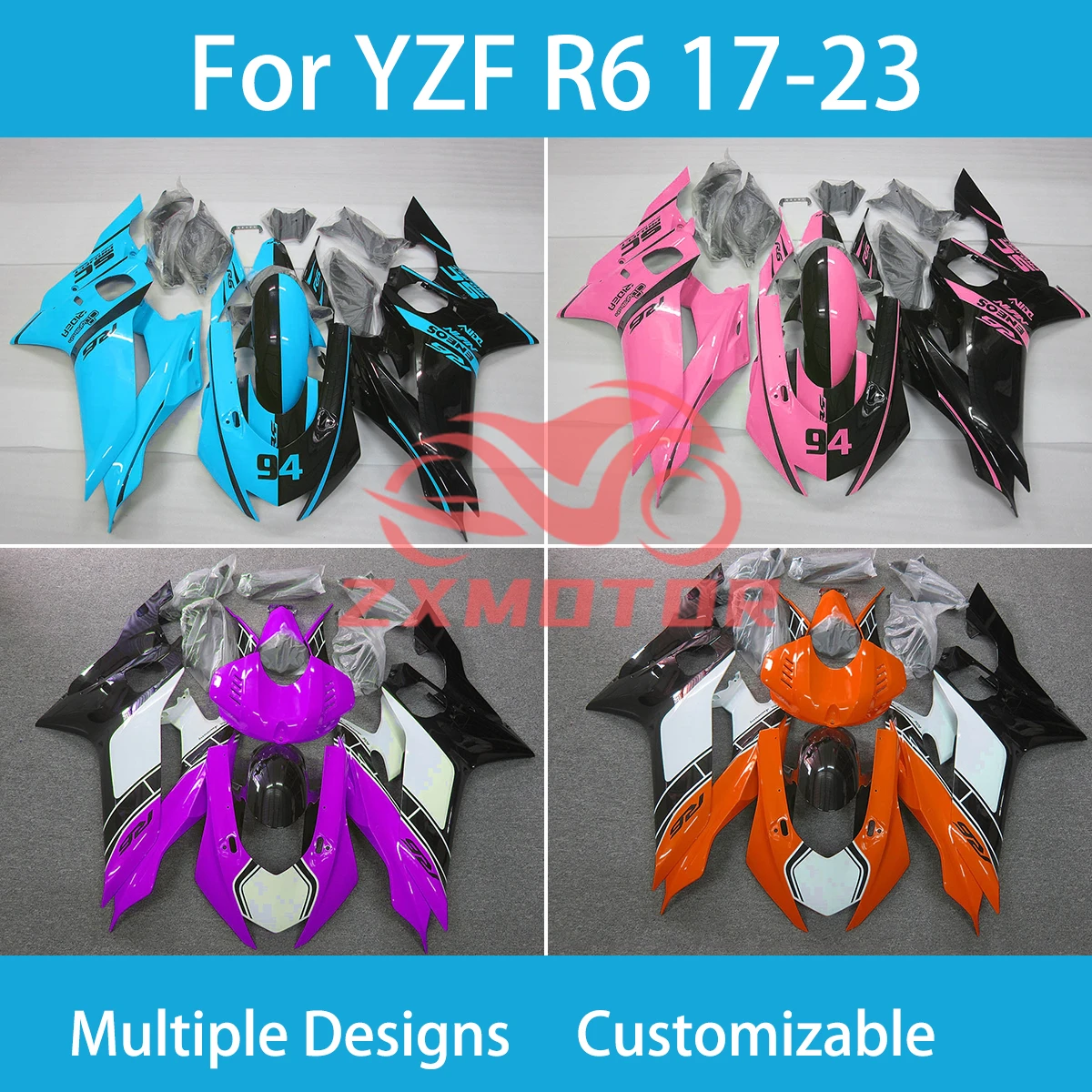 Fairing Kit YZFR6 2017-2023 Refitting Motorcycle Racing Customized Shell Fairings for YAMAHA YZF R6 17 18 19 20 21 22 23 New