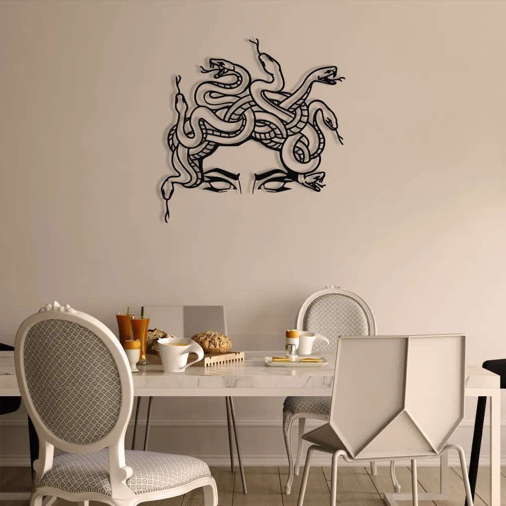 CIFBUY Iron Wall Art Medusa Metal Sculpture Rustproof Greek Mythology Decor for Indoor Outdoor Living Room Home Hanging Gift