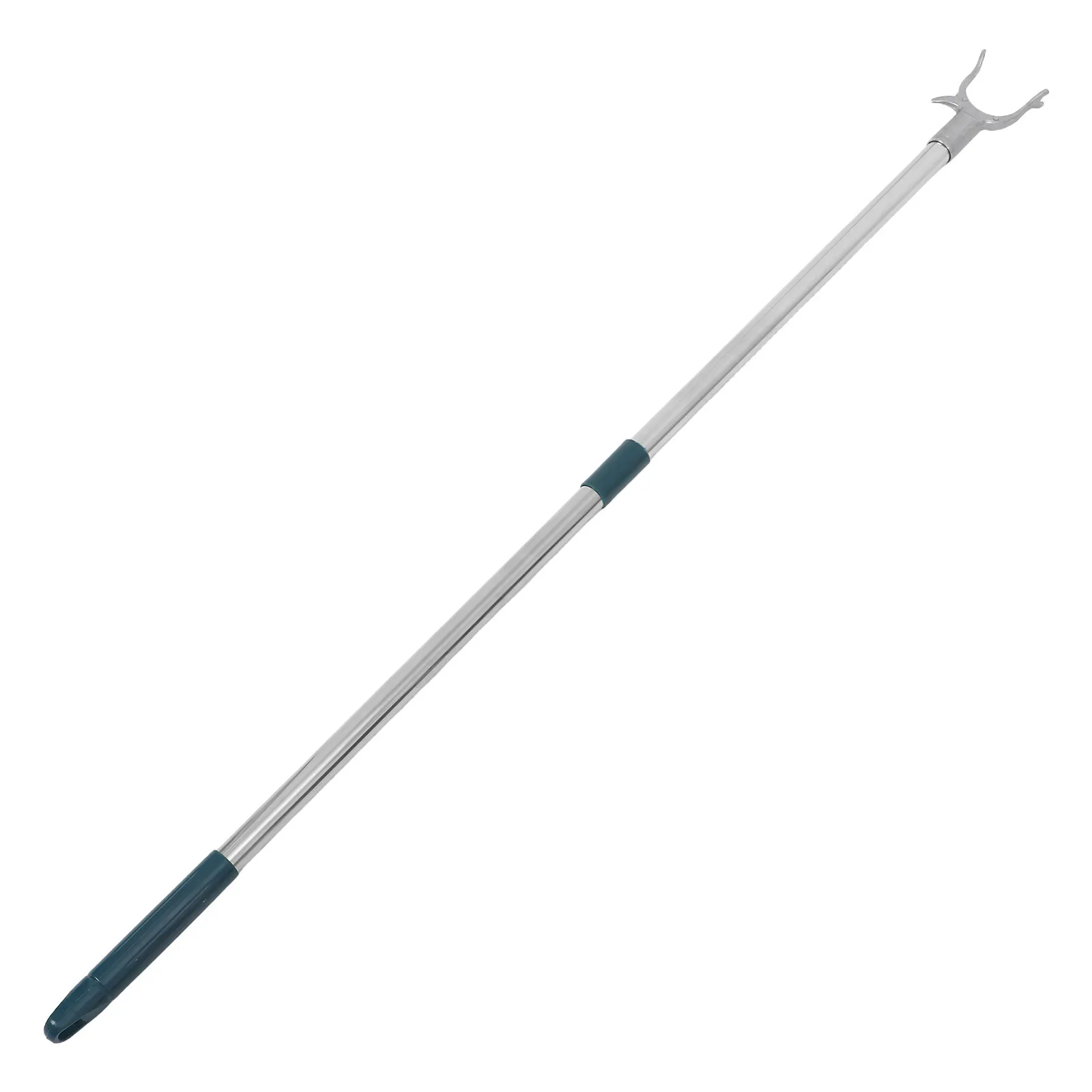 Adjustable Stainless Steel Clothes Reach Pole with Fork for Indoor Outdoor Balcony Drying Hanging
