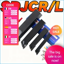 1pc SDJCR1212H07 SDJCR1616H07 SDJCR2525M07 External Turning Tool Holder DCMT07 Carbide Inserts Lathe Bar Cutting Tools Set
