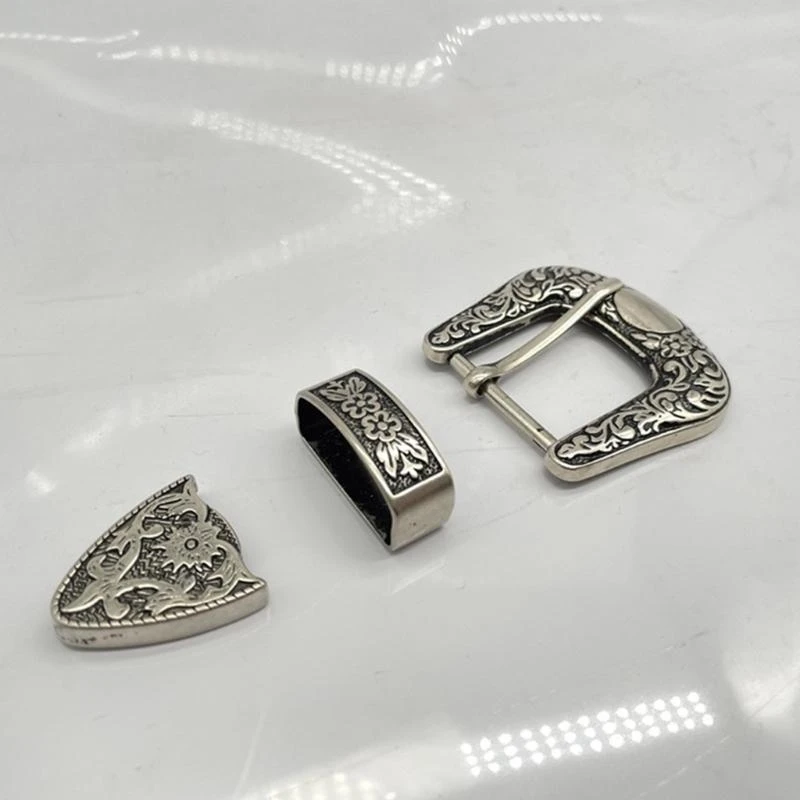 5asd Hipsters Simple Metal Belt Buckle Western Buckle for Ethnic Trendy Jeans DIY Accessories Replacement