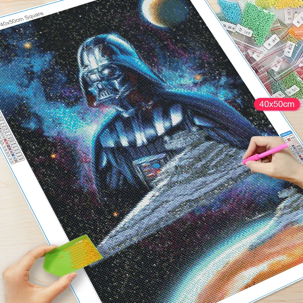 Star Wars Darth Vader Fairy Dust Diamond Painting Embroidery Cross Stitch Mosaic Rhinestones Handicrafts Craft Home Decor Gift