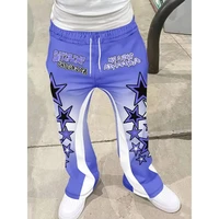 26 Summer Men's Casual Street Style Trendy Cross Print Fashionable Slightly Color-Block Design Sweatpants Pants For Adults/Kids