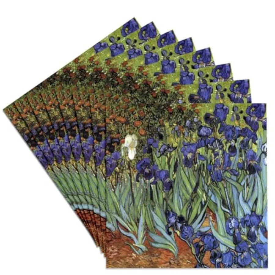 

CST_48248_4 Van Gogh Irises Ceramic Tile Coasters Set of 8