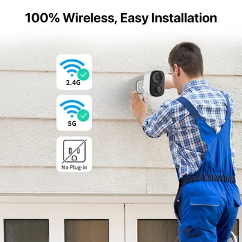 Vstarcam 2K Solar Security Cameras Wireless Outdoor Battery Powered Security Camera PIR Motion Alarm Cloud Storage Two Way Audio 6