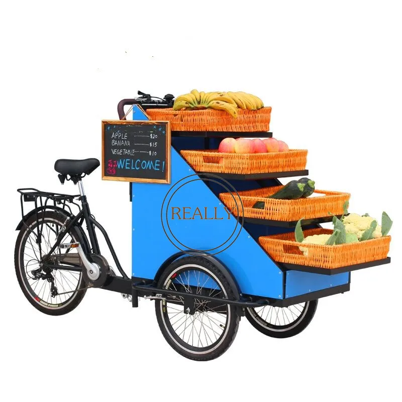 Food Tricycles Mobile Cargo Bike Street Bicycle Vending Electric Fruit Adult For Sale