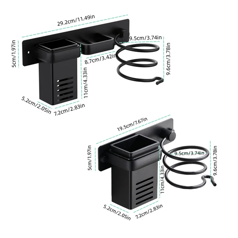 Wall-Mounted Hair Dryer Storage Rack Bathroom Multifunctional Hairdressing And Beard Tool Hair Straightener Curling Iron Storage