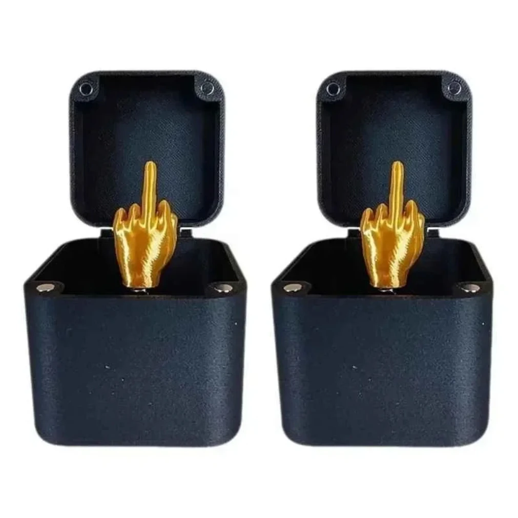 خارج الصندوق المنبثقة الاصبع الوسطى هدية صندوق الإبداعية مكتب ديكور المنزل الهدايا الاصبع الوسطى الجدة عيد الميلاد مضحك المزحة Gift2025