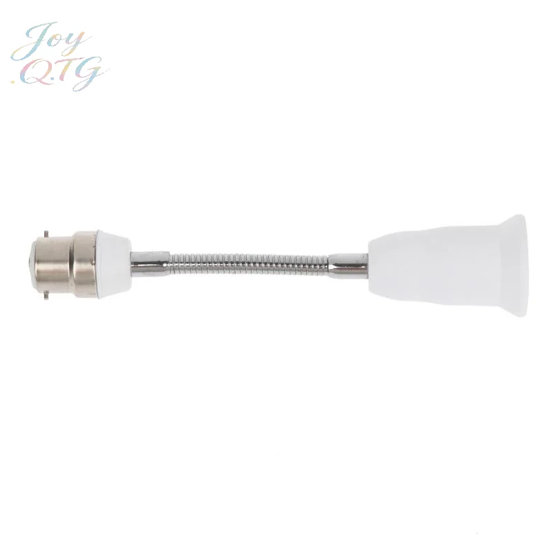 Hot B22 To E27 360d Adjustable Flame Retardant PBT 10CM Extension LED Lamp Base Bulb Socket Extender Adapter Converter