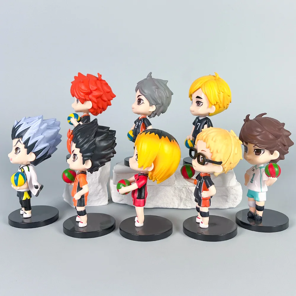 Figuras de anime juvenil de voleibol de 8 piezas, modelos de juguetes de caja ciega Xiangyang Yingshan Feixiong y artículos de exhibición