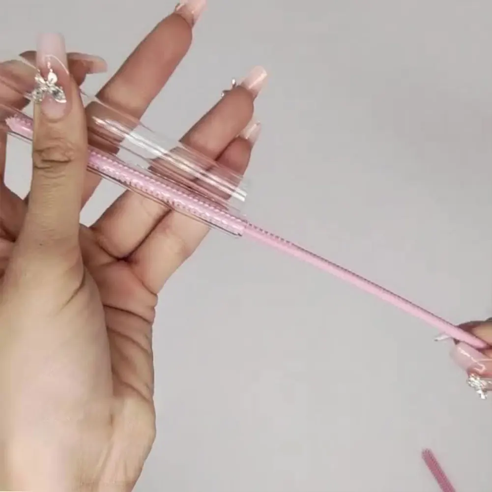 

2Pcs Silicone Straw Cleaner Brush 6mm 9mm Reusable Straw Brush Straw Cleaning Brush for Cleaning Metal Plastic Glass Straws