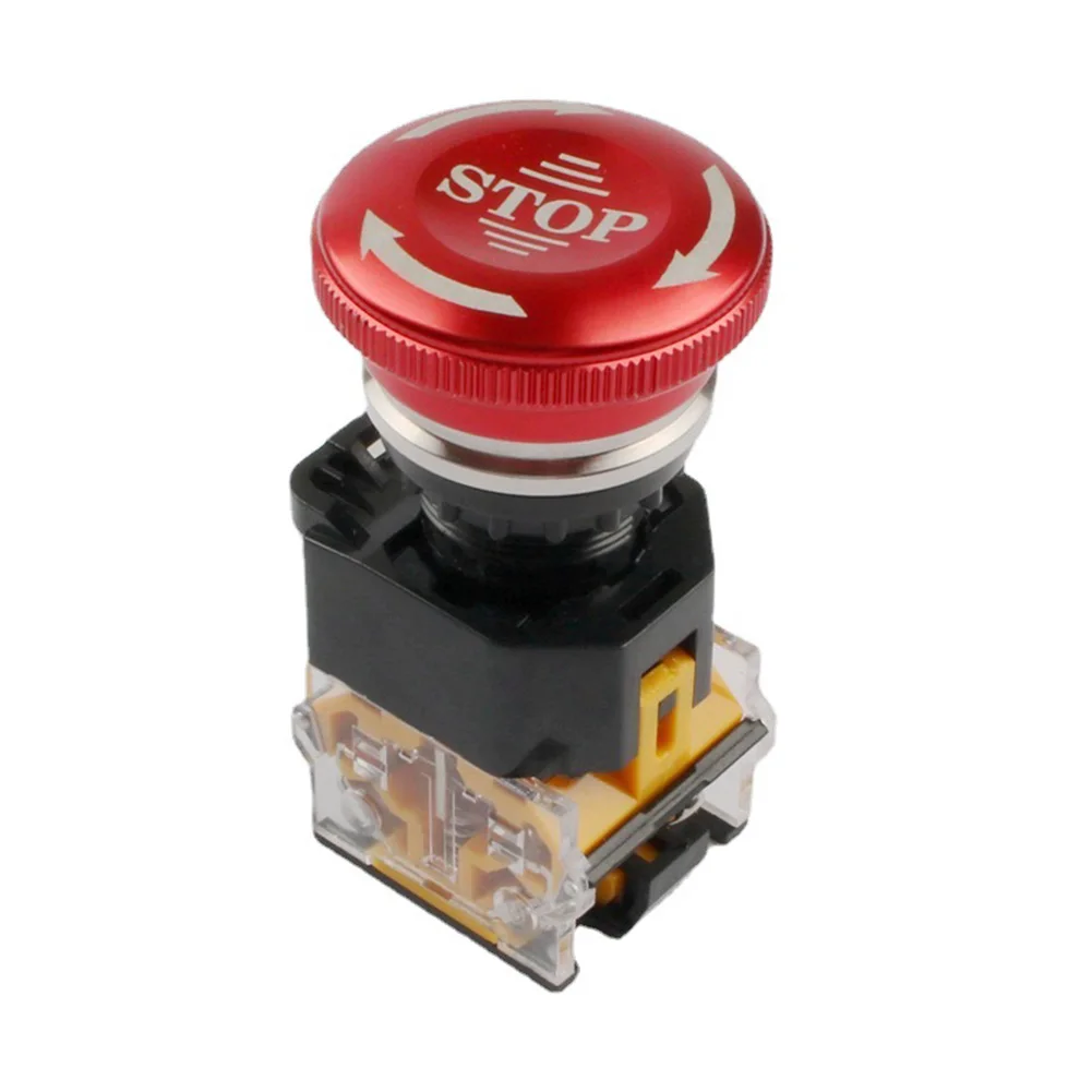 

Reliable and safe exigency stop button switch 10A rated current waterproof type 22mm installation hole diameter