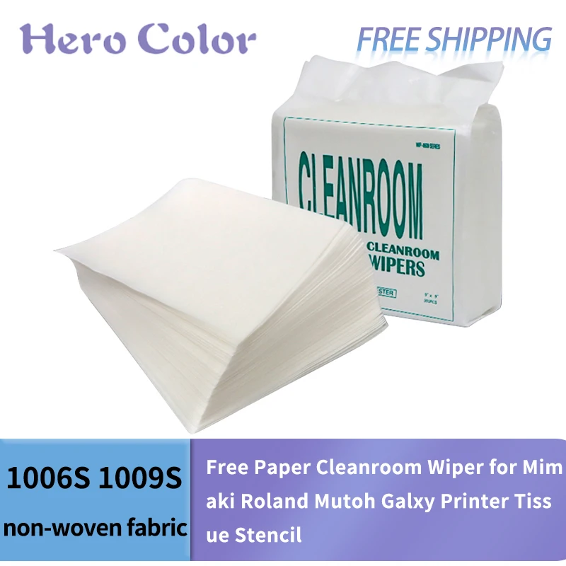 1006/1009 Print Head Cleaning Non Dust Cloth Free Paper Cleanroom Wiper for Mimaki Roland Mutoh Galxy Printer Tissue Stencil