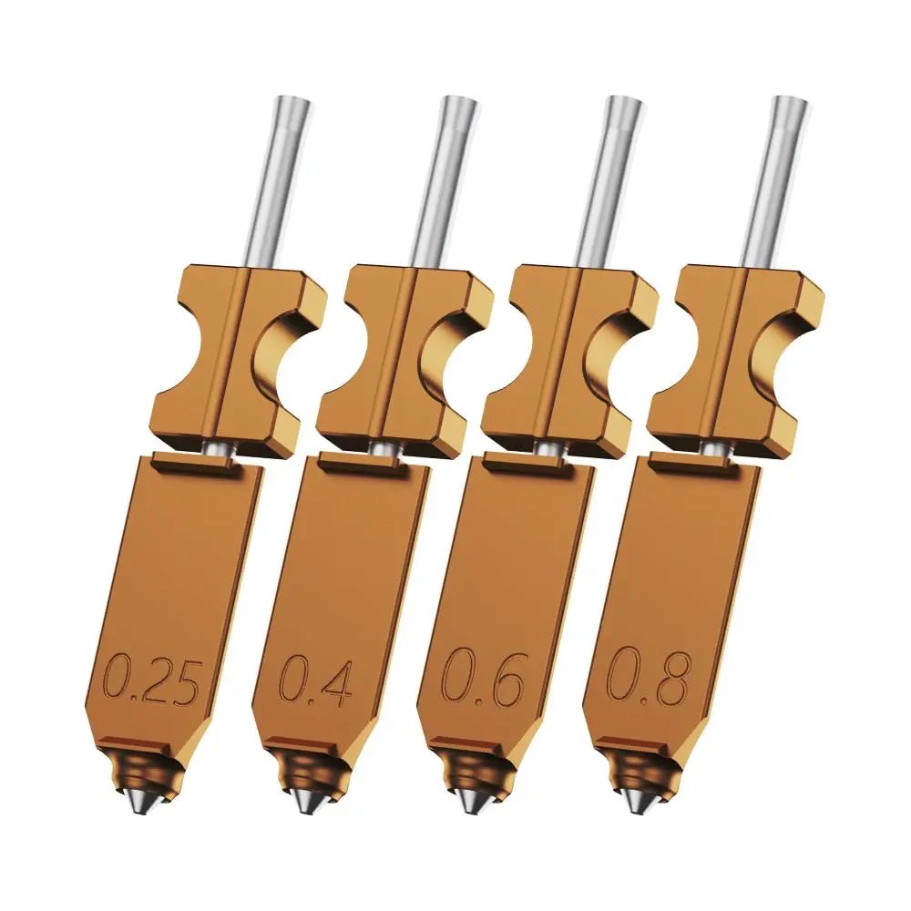 

FLASHFORGE AD5X 3D Printer 0.25/0.4/0.6/0.8mm Nozzle Assembly Set, 30S Quick-Detachable Nozzle, Max 300℃ High Temperature