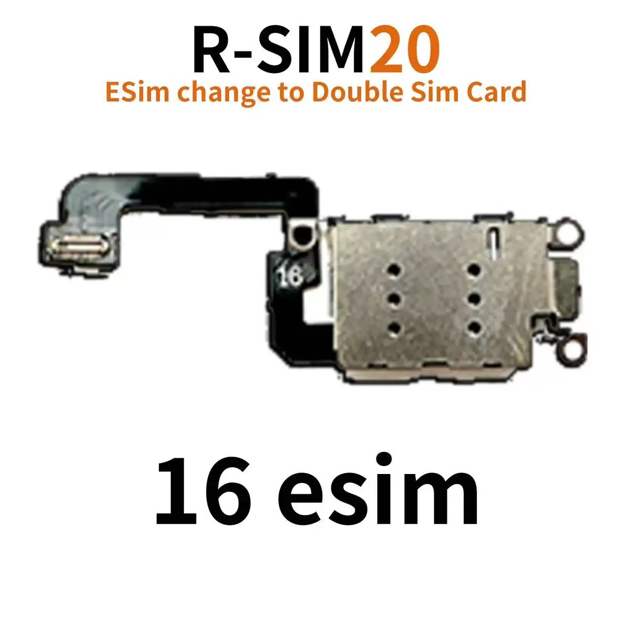 R-SIM20 Dual SIM Card Flex Cable For iPhone12 to 17 Pro Max Convert E-SIM to Physical Dual SIM Card Tray Replacement Parts