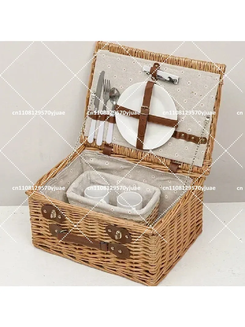 Portable Folding Insulated Picnic Basket Cooler Box for Camping Storage Outdoor