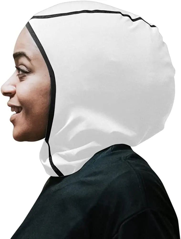 Feminino pro esportes hijab cachecol instantâneo 1 peça malha respirável cabeça de jérsei cachecóis headwear pronto para usar turbantes hijab