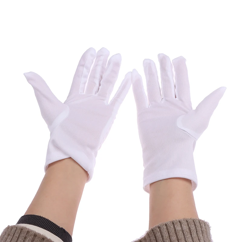 

1pair White Cotton Gloves Formal Tuxedo Uniform Gloves Honor Guard Parade Ceremony Costume Cosplay Coin Jewelry Butler Gloves