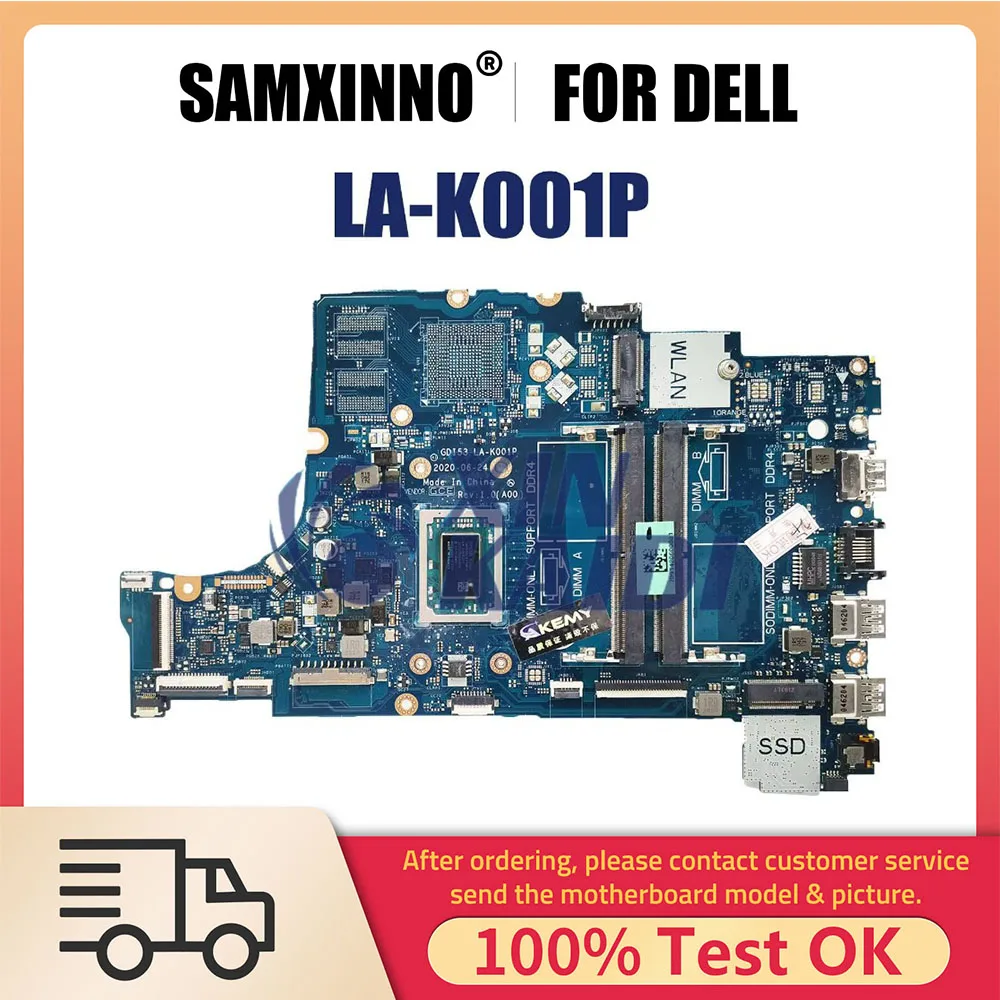 

Notebook Mainboard For Dell Inspiron 15 3501 LA-K001P CN-0GWD64 0DRFWY Laptop Motherboard CPU R7-3500U 100% Test OK