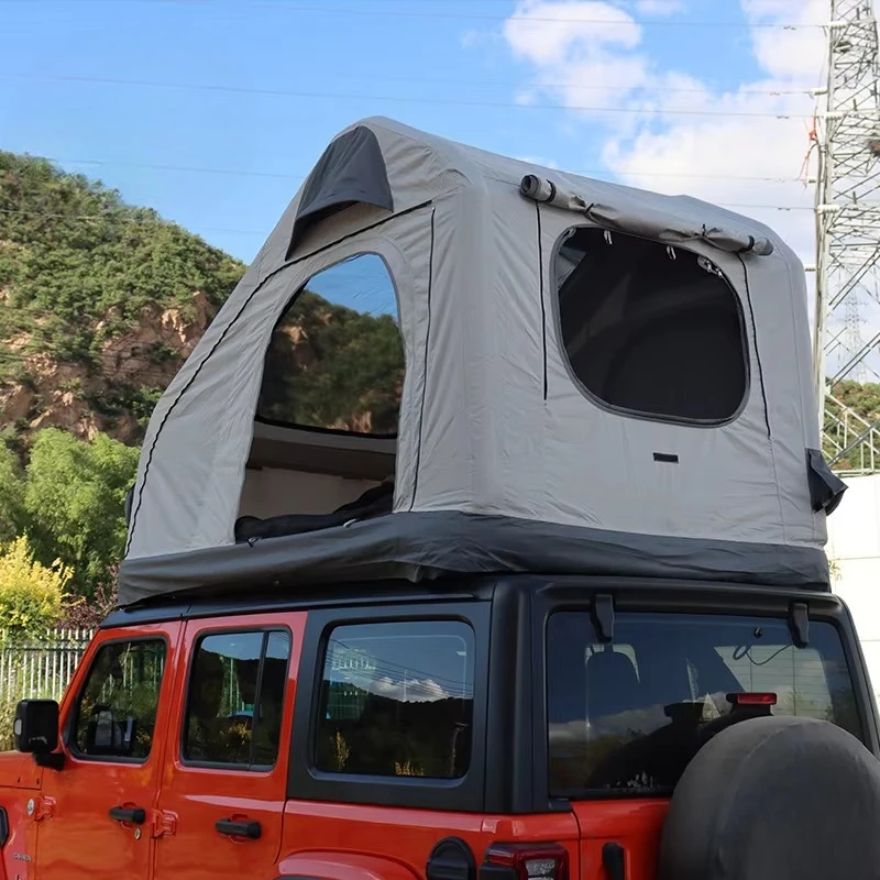 

New to the outdoors 1-3 people waterproof off-road travel folding car truck camping soft shell inflatable roof tent