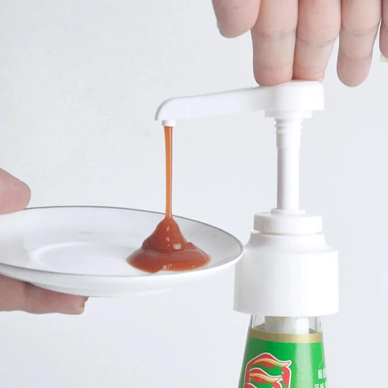 Jam Bottle Pump Oyster Sauce Dispensers Ketchup Vinegar Bottle Head Pressure Push-type Nozzle