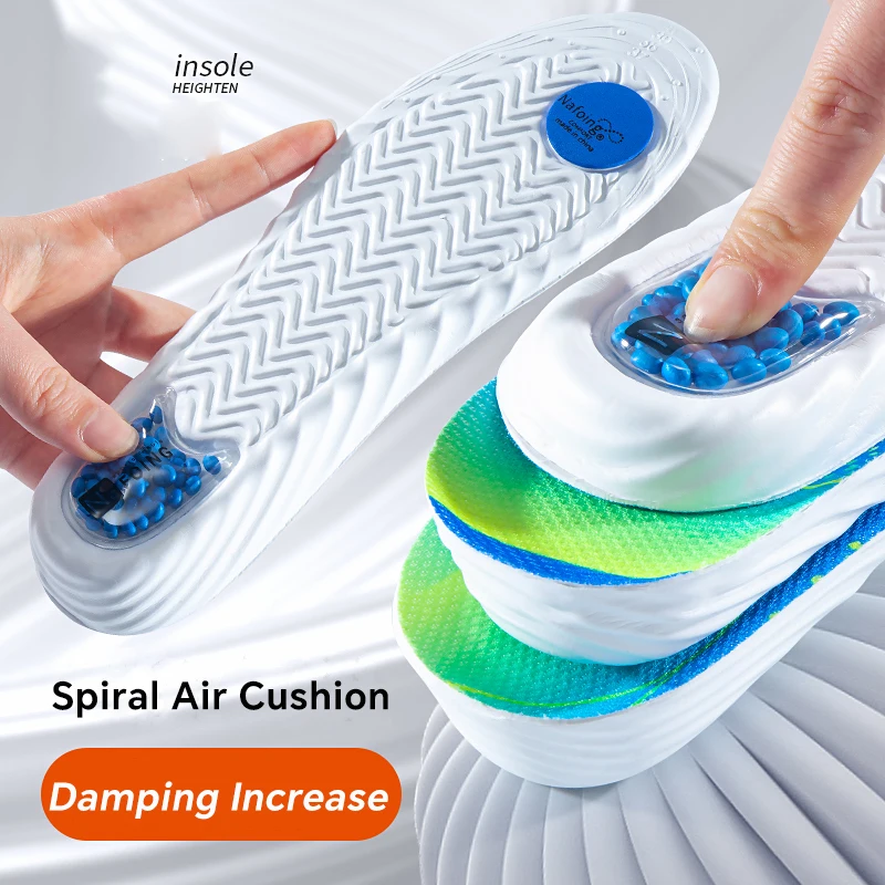 ارتفاع غير مرئي زيادة النعال للنساء الرجال مريحة كعب رفع الأحذية وحيد وسادة انتعاش امتصاص الصدمات قدم الرعاية وسادة