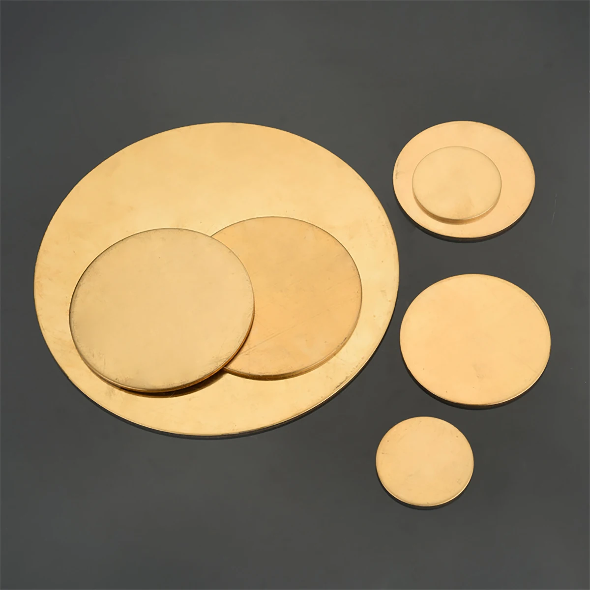 H62 Brass Disc Brass Gasket Pure Copper Round Plate Diameter 10/15/20/25/30/35-200mm Thick 0.5/0.8/1/1.5/2/3 Brass Parts Cutting