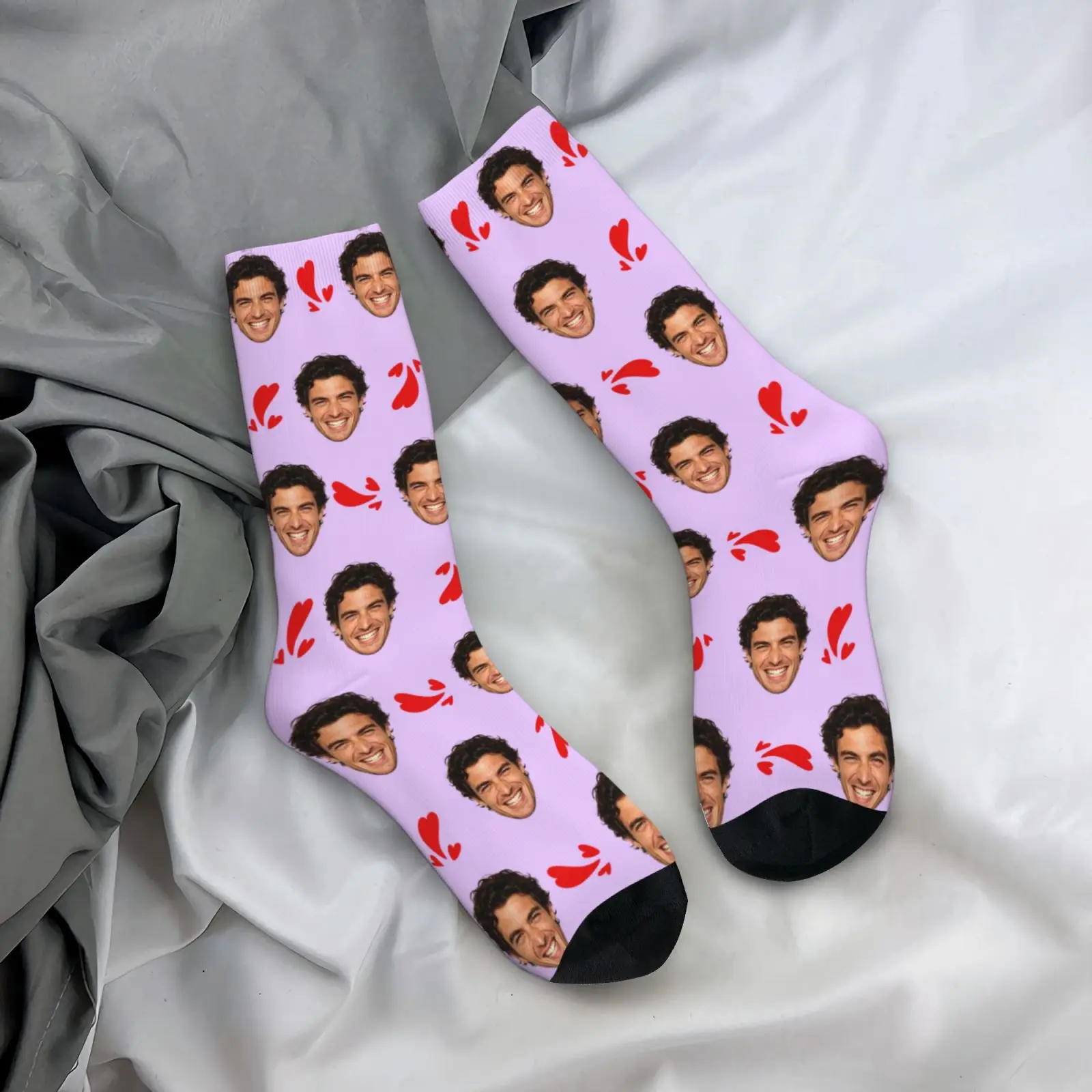 Novelty Custom Face Socks DIY Personalized Photo Custom Socks Crazy Funny Men's Socks Christmas Party Birthday Anniversary Gift view 5
