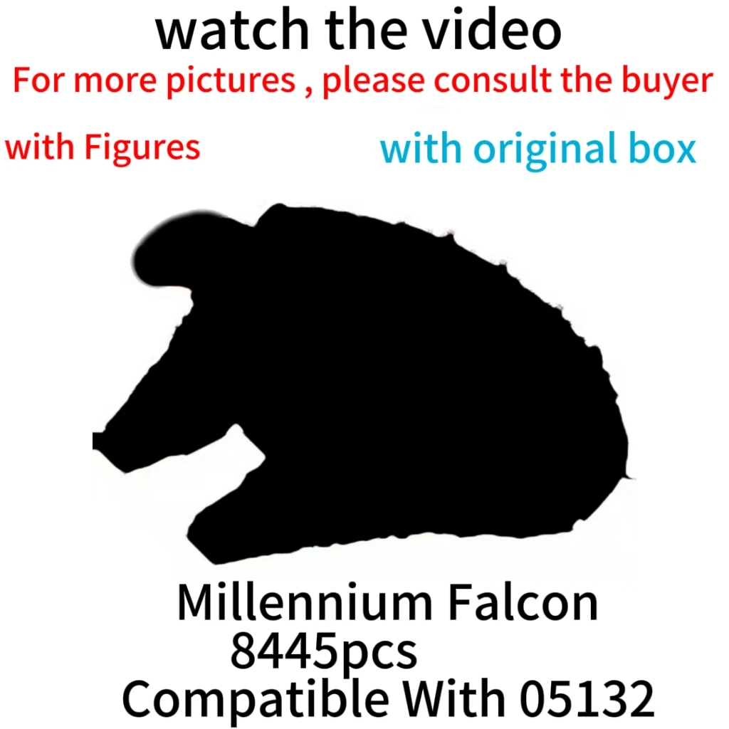 Original box Big Millennium Falcon Building Block Brick Kit Compatible 05132 75192 Educational Collection Toys For Children Gift