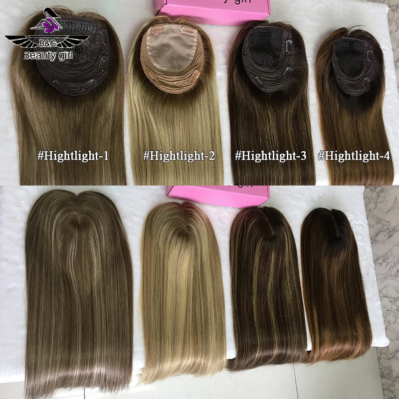 شعر بشري ريمي روسي عالي الكثافة سميك وطويل الطول برسم مزدوج أشقر يسلط الضوء على الجزء العلوي من الحرير #5