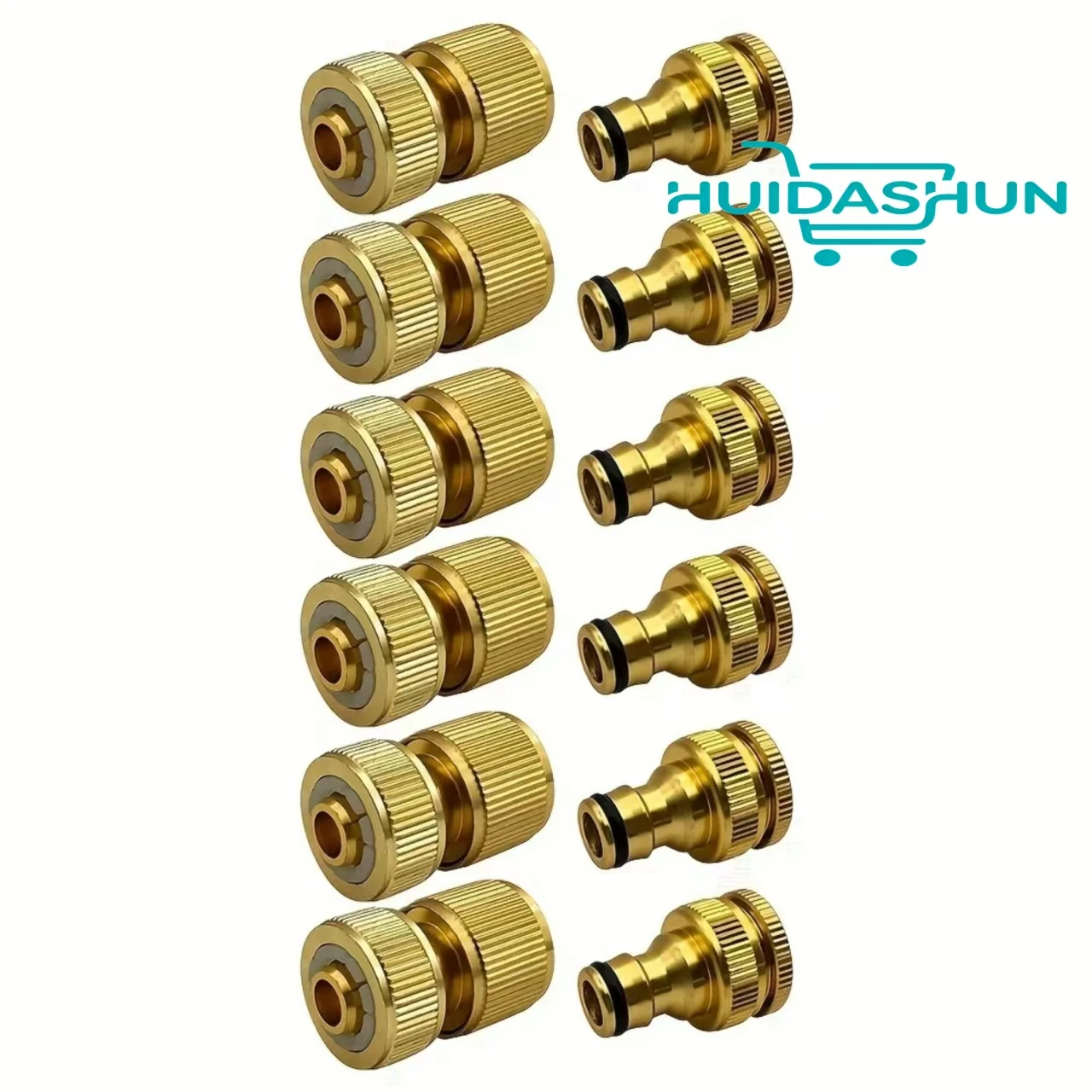 Conectores de Torneira de 1/2 e 3/4 polegadas + Conector Rápido para Mangueira de Jardim de 1/2 polegada (13-16mm) Kit de Conectores de Mangueira Padrão Europeu 6/12 - 1/2