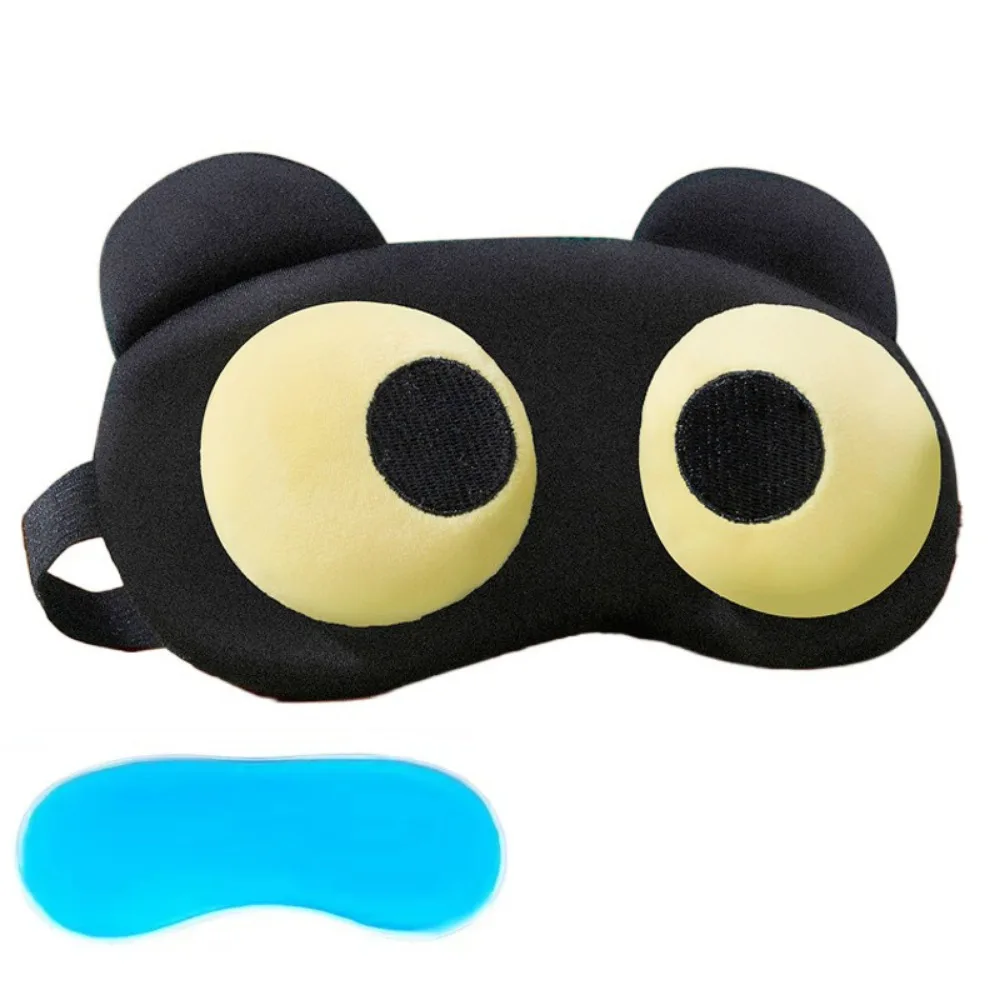 

Breathable Cartoon Sleep Eye Mask with Ice Cooling Pad Big Eye Design Travel Relax Eyepatch Comfortable Warm Cold Compress