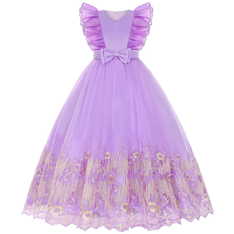 Fashion Good Quality Teenagers Princess Dress Christmas Birthday Party Gift Kids Clothes 5-14 Years Girls Dress Summer Lace Mesh