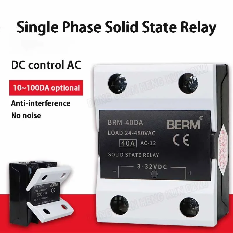 Solid State Relay BRM-40DA DC to AC 40A Single Phase SSR-40DA D4840 Industrial Module