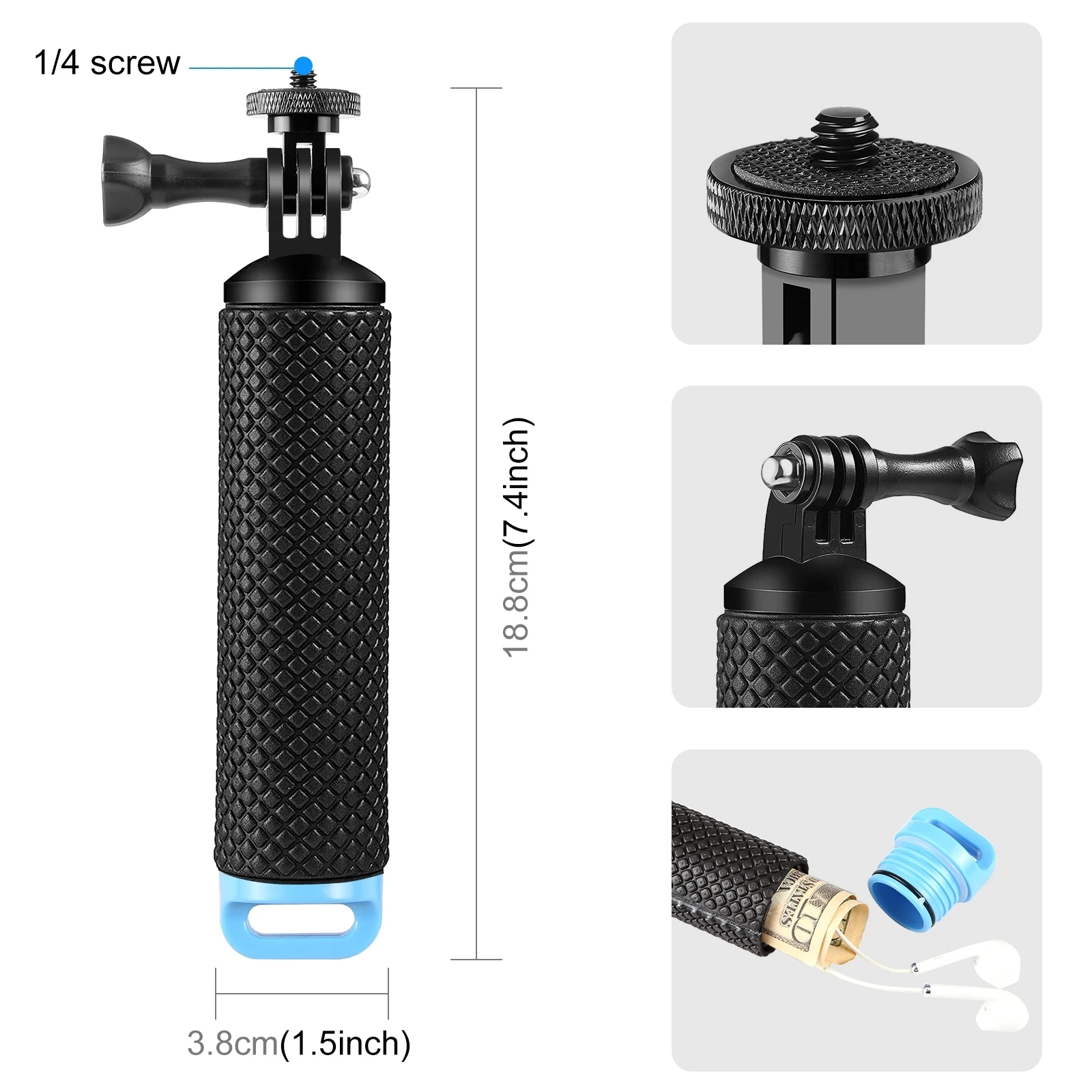 PULUZ 플로팅 핸들 핸드 그립 부력봉 아이폰 17 - Photography Grip Insta360 X5 리뷰 및 가격