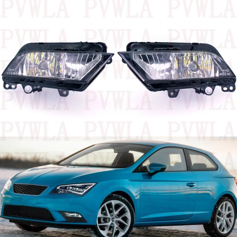 

Pair Front Bumper Fog Lights Lamp With LED Bulbs 6J90941701 6J90941702 For Seat Leon 2013 2014 2015 2016