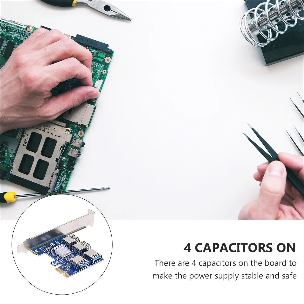 

Pci-E Expansion Card Gold-Plated Contacts Stable Power Supply Mining Rig Computer Hardware Pcie Riser Adapter Accessory