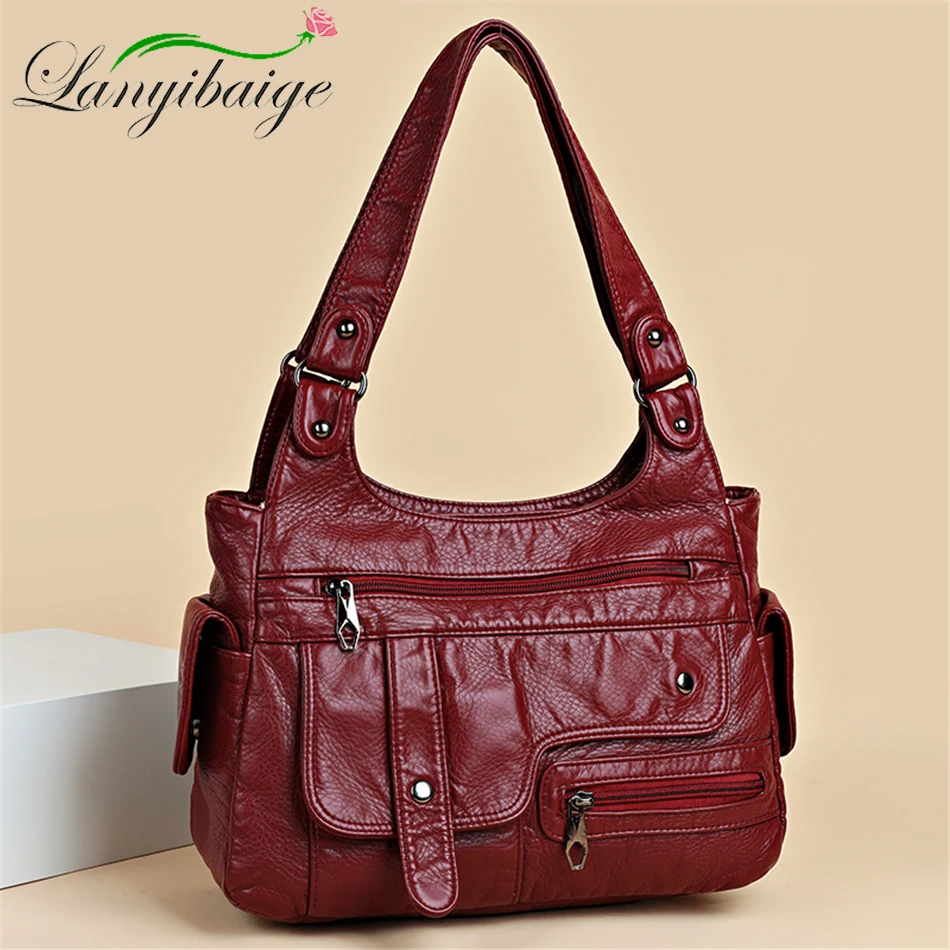 Genuine Brand Soft Leather Handbags High Quality Women Bag 2023 Small Casual Female Messenger Shoulder Bag Ladies Crossbody Bag