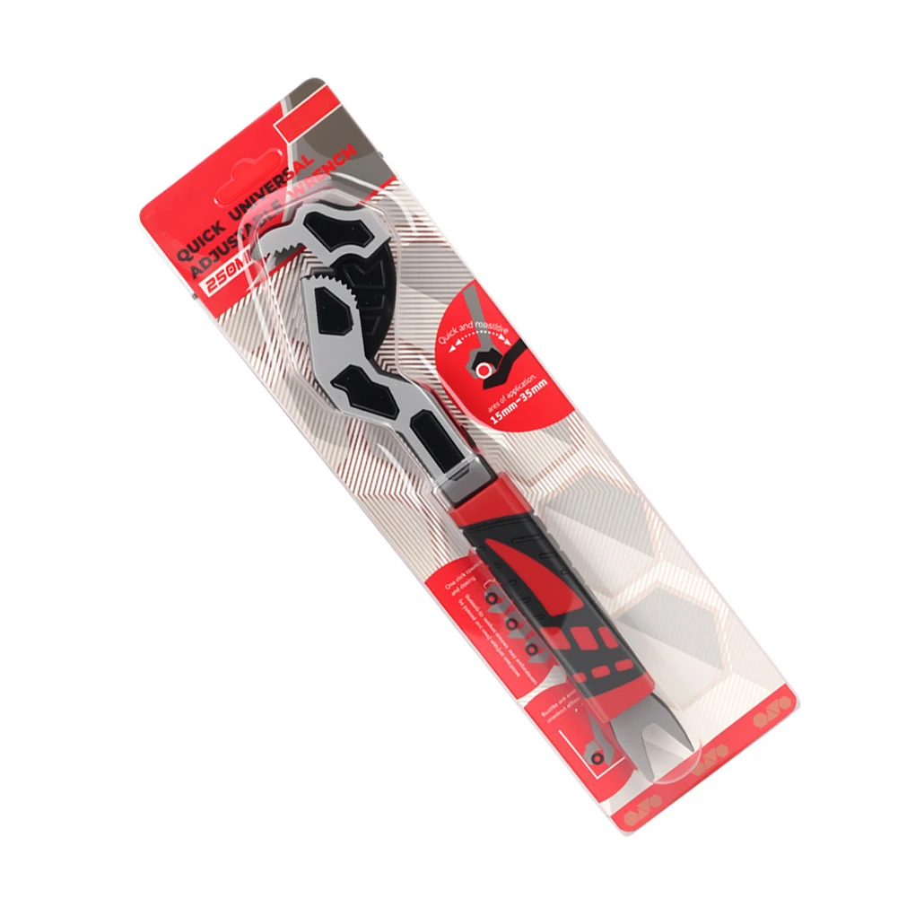 

Three Sided Tooth Wrench Self-Adjusting Steel Pipe Wrench Versatile Time-Saving Tool Wrench Tool Self-locking Wrench