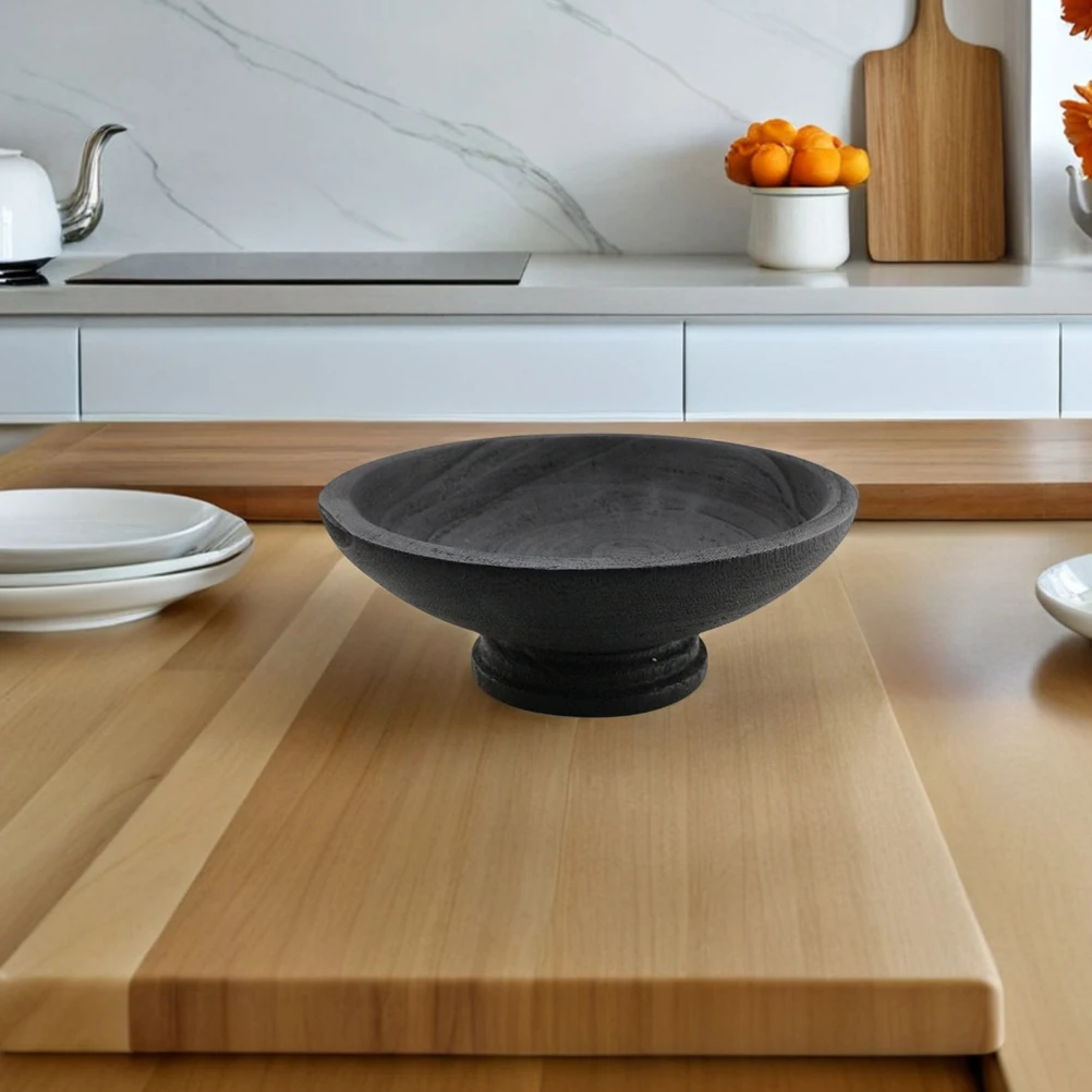 

Ретро твердая деревянная тарелка с фруктами, декоративный поднос, подставка для завтрака, деревянная сервировочная тарелка, центральный стол для хранения закусок, многофункциональный