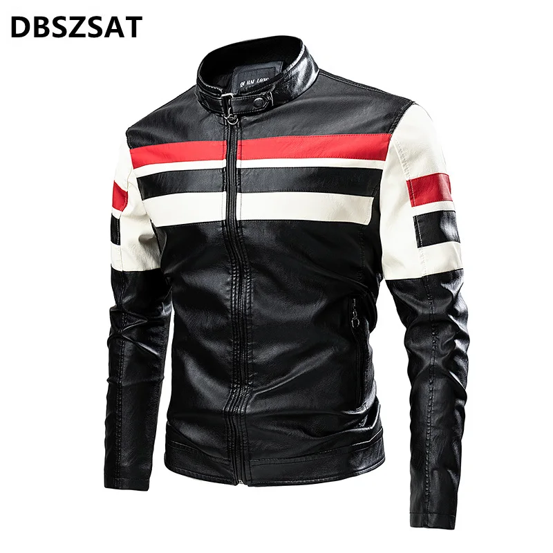 

2023 Winter Men's Lapel Leather Down Jacket Fashion Casual White Duck Down Liner Filled Warm Black Lake Blue Thick Coat