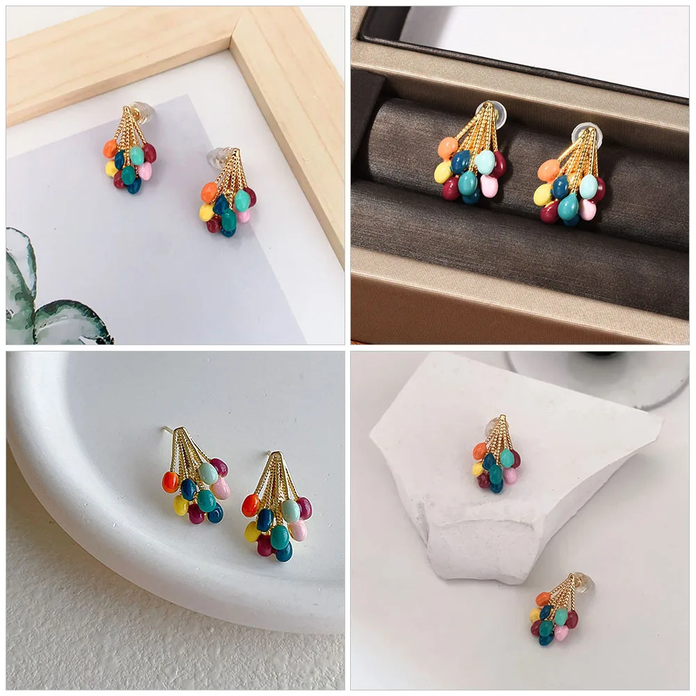 

1 Pair Balloon Dangle Statement For Women Summer Fashion Alloy Drop Elegant Costume Jewelry Aesthetic Tassel Earrings Womens