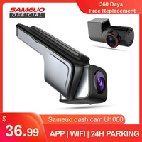 New Sameuo car dvr camera dual lens full hd 1080p triple dash cam dual hd 1080p front and rear built in wifi 1000 voice recorder