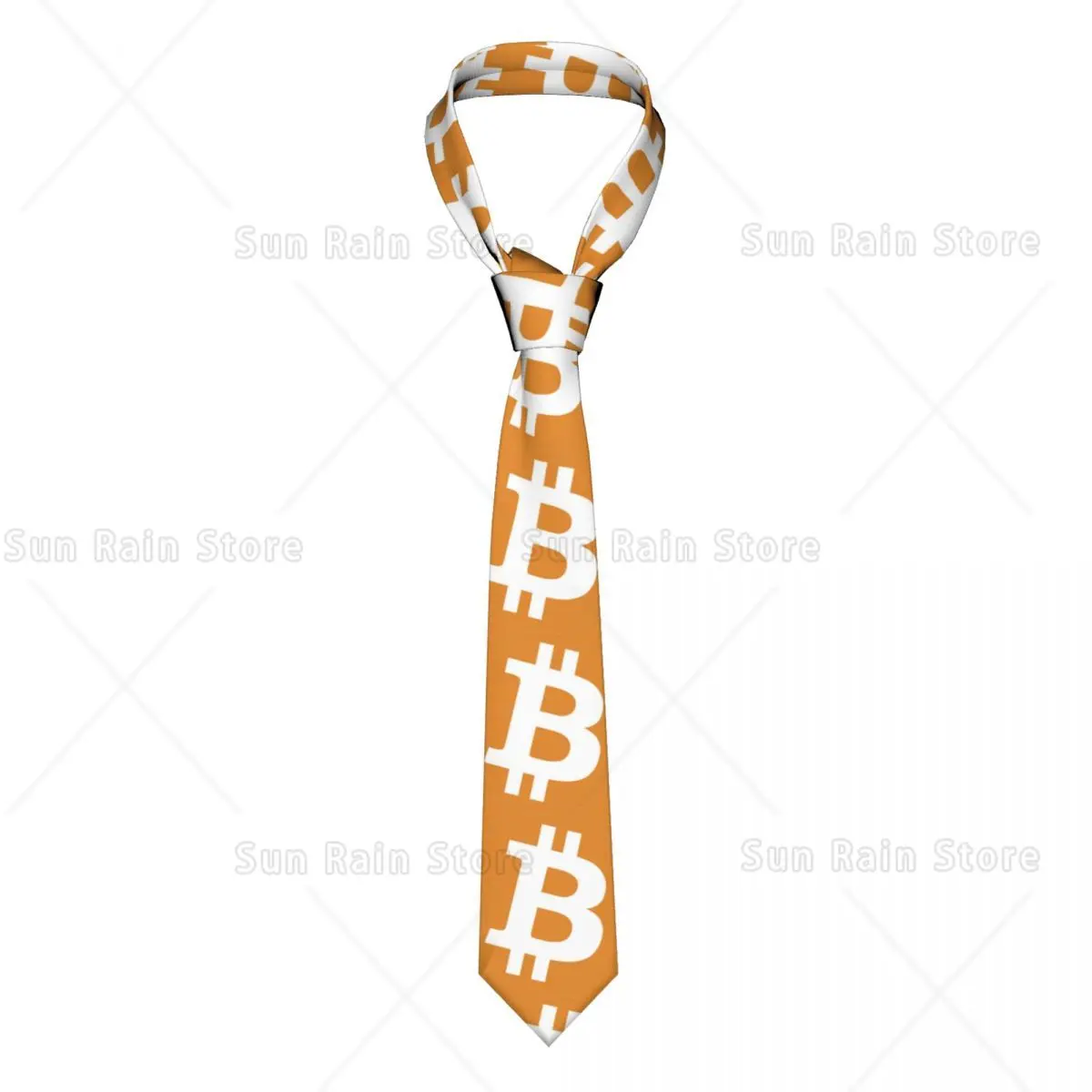 Formal Bitcoin Neckties for Men Custom Silk BTC Fans Office Ties