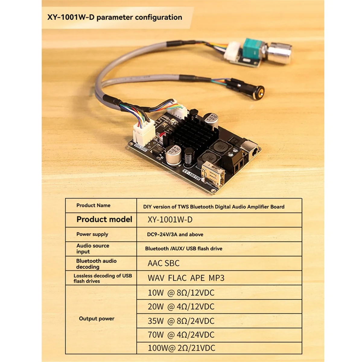 

SSR 1001W-DIY Bluetootooth Amplifier Board Mono 100W High Power Audio Module TPA3116 Sound Power Amplifier Board